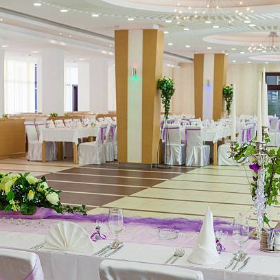 Beautiful decoration in the wedding hall